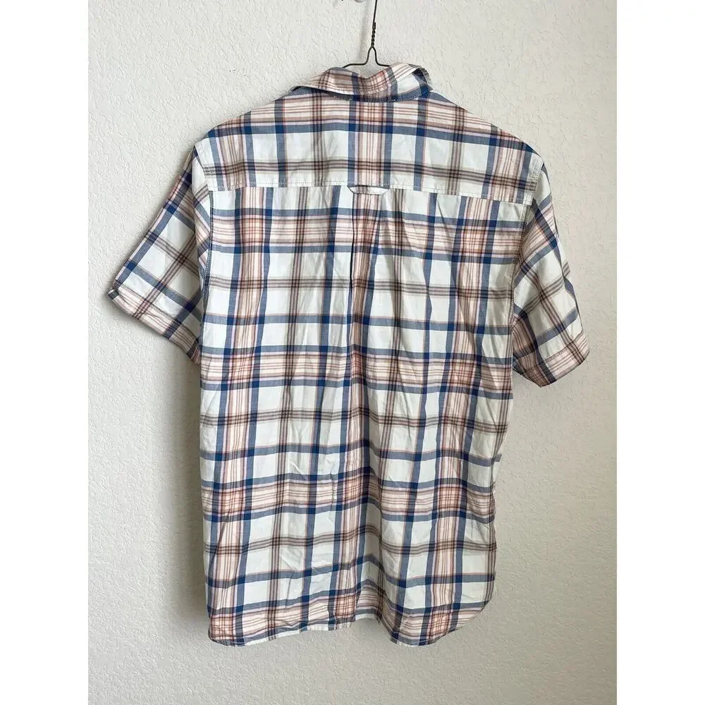 Tommy Bahama Mens Orange Striped Button Down Shirt Small 100% Cotton Pre-owned - Picture 12 of 12